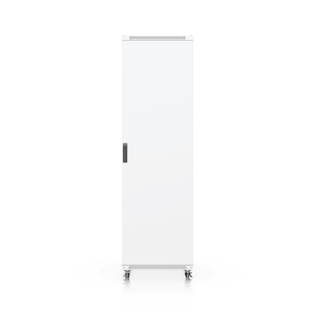 UACC Rack Cabinet 42U (600 × 1000 mm) – Gabinete de Piso Totalmente Ensamblado con Ventiladores Integrados, Paneles Removibles, Ruedas con Seguro y Puerta Frontal de Vidrio Templado