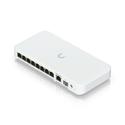 USW Flex 2.5G PoE Switch de 8 Puertos 2.5GbE PoE++, con un Puerto de Enlace Ascendente Combinado RJ45/SFP+ de 10 GbE (No incluye Adaptador ca/cc)