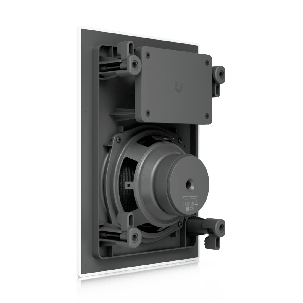 UniFi In-Wall Speaker Altavoz Empotrable de Pared / Woofer 6.5" 130W / Tweeter 1" Pivote ±15° / 8 Ohms / Cobertura Simétrica Axial de 90° / NDAA Compliant