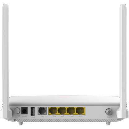 ONT GPON OptiXstar WiFi6 con 4 puertos GE + 1 POTS + 1 CATV, conector SC/APC