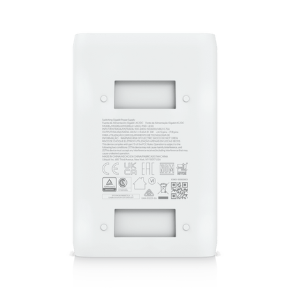 Adaptador PoE+ 2.5G / hasta 30 W / 48V 0.65A / (2) Puertos RJ45 MultiGigabit 2.5G / Salida PoE+ / LED Indicador / Ideal para APs UniFi WiFi 7 / / Protección contra Sobretensiones