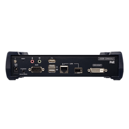 Receptor KVM por IP | DVI-D Dual Link 2K | PoE | Resolución 2560x2048 | SFP 10 km | AES-128 | Audio Estéreo | RS-232 | Montaje Rack