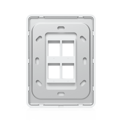 Placa de Pared Vertical Universal para Keystone de 4 Puertos con Cubierta Pintable, Acabado Personalizable, Paquete con 4 Piezas