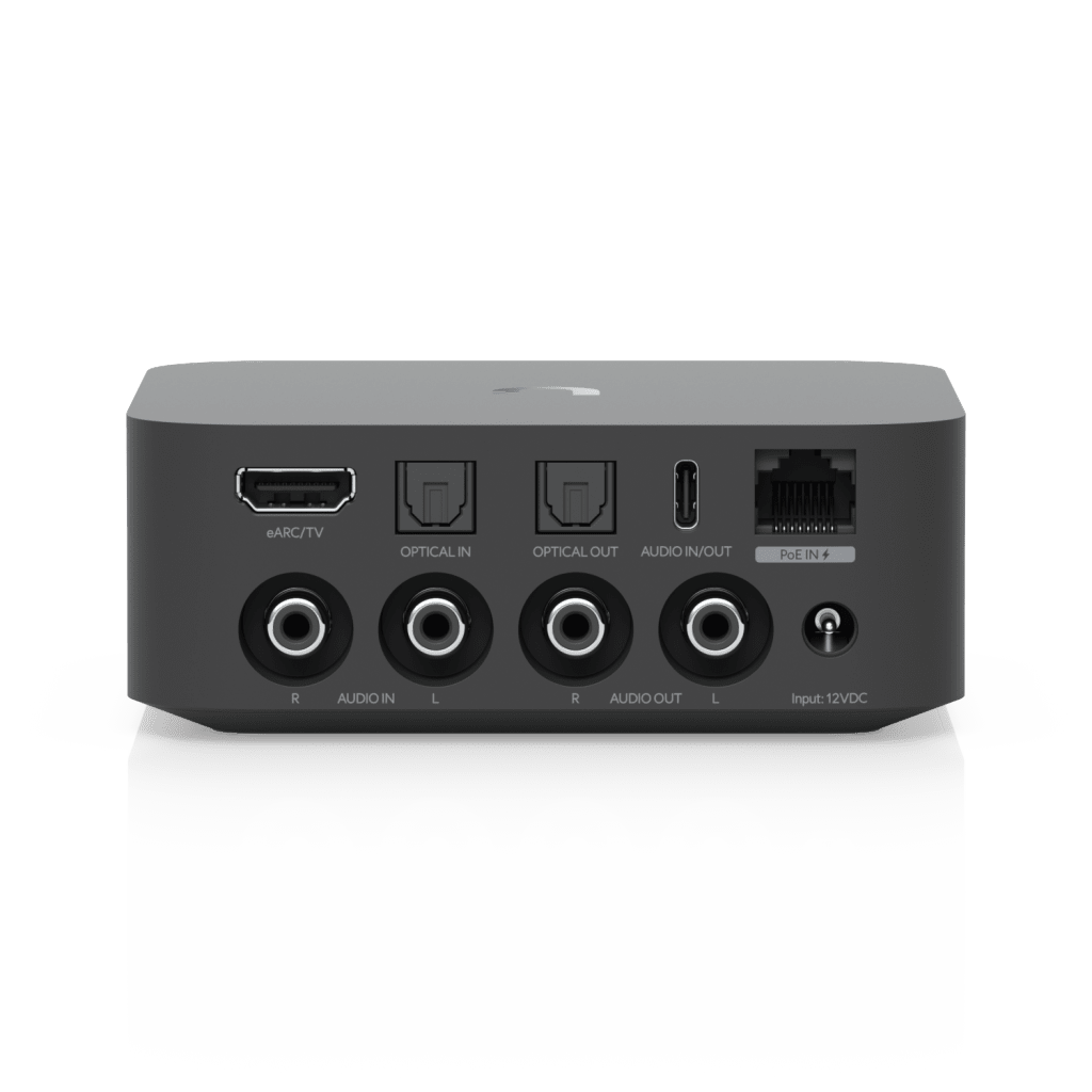 Streamer de Audio Digital PoE Multi-Zona Compacto con Diseño Versátil, Control Intuitivo y Compatibilidad con Múltiples Servicios de Streaming de Música