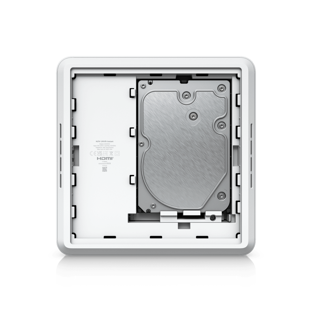 UniFi Protect UNVR-Instant – Grabador de Video en Red con Soporte para HDD de 3.5”, Switch PoE Integrado de 6 Puertos GbE (40W) y Puerto HDMI Viewport