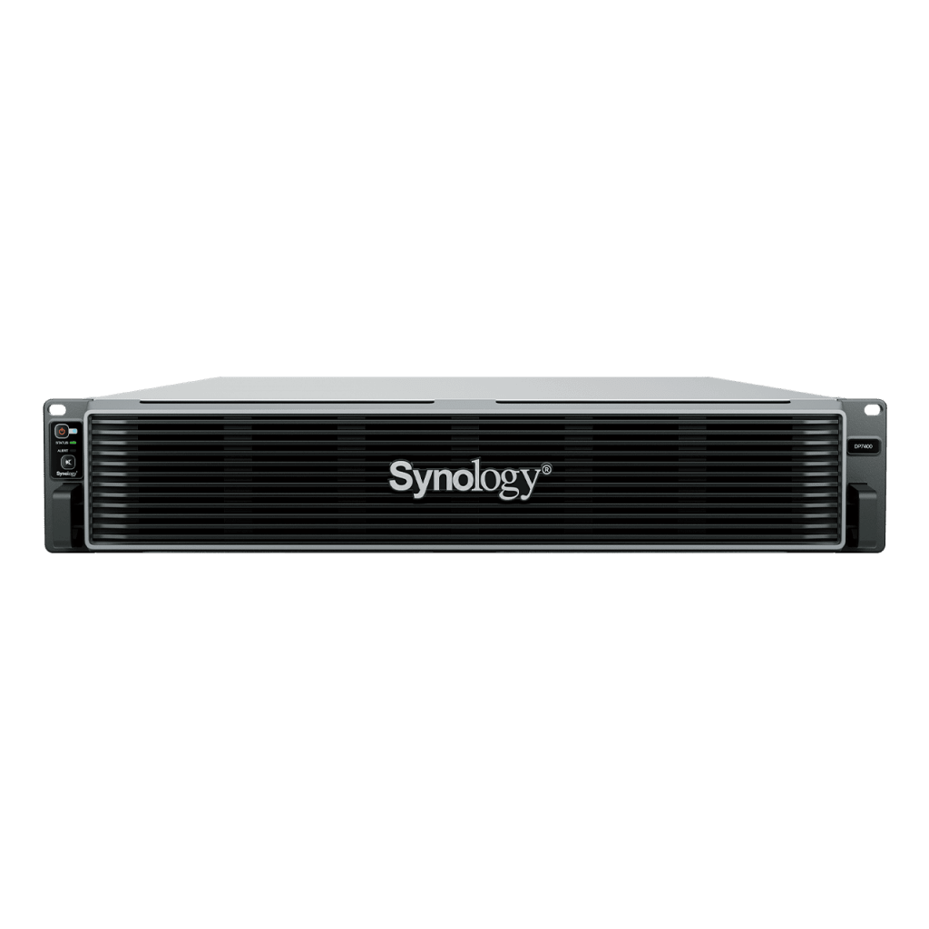 Dispositivo de Protección de Datos Synology ActiveProtect DP7400 | 2U Rack | AMD EPYC 7272 | 64 GB RAM | 10 HDD 20 TB RAID 6 | 2 SSD 3840 GB RAID 1 | 10 GbE | Protección Ransomware | Inmutabilidad WORM | Gestión Centralizada.