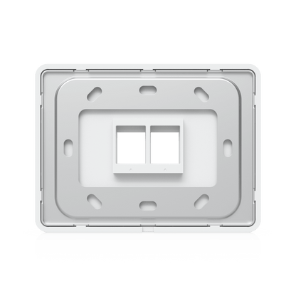 Placa de Pared Horizontal Universal para Keystone de 2 Puertos con Cubierta Pintable, Acabado Personalizable, Paquete con 4 Piezas