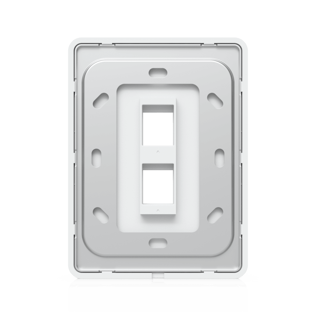 Placa de Pared Vertical Universal para Keystone de 2 Puertos con Cubierta Pintable, Acabado Personalizable, Paquete con 4 Piezas
