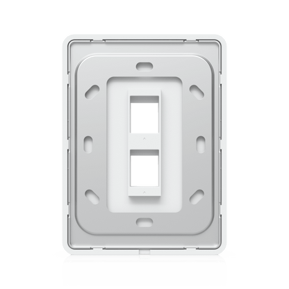 Placa de Pared Vertical Universal para Keystone de 2 Puertos con Cubierta Pintable, Acabado Personalizable, Paquete con 4 Piezas