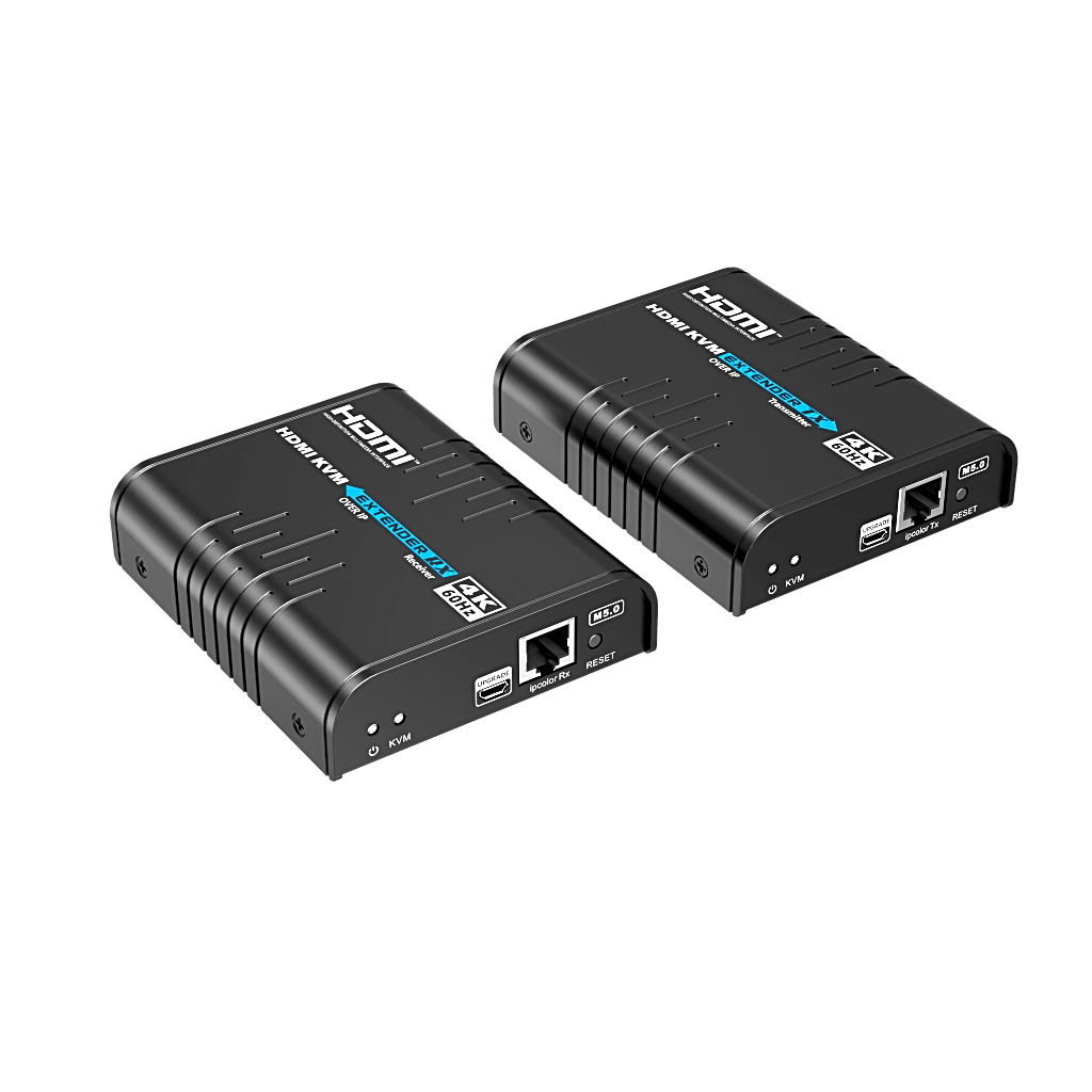 Extensor KVM HDMI 4K a 60 Hz | Transmisión hasta 120 mts con CAT6 | Resolución 4096x2160@60Hz | Ancho de Banda 18Gbps | HDCP1.4 y HDCP2.2 | Latencia 120~170ms | Conexión 1:1, 1:N, N:1, N:N