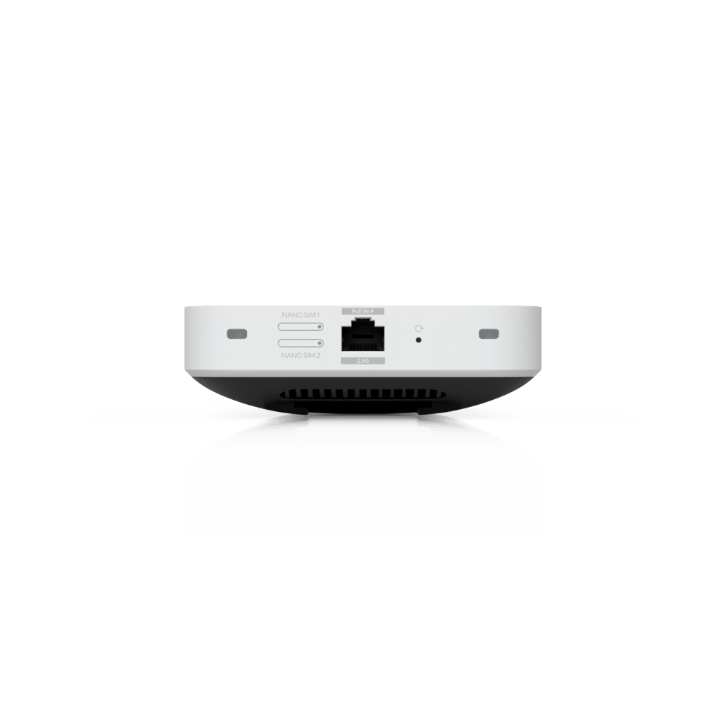 UniFi Módem 5G de Alto Rendimiento Hasta 3.4 Gbps para Implementaciones UniFi, Adopción Instantánea por Puerto PoE, Configuración Automática, Doble SIM/eSIM y Failover Inteligente