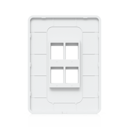 Placa de Pared Vertical Universal para Keystone de 4 Puertos con Cubierta Pintable, Acabado Personalizable, Paquete con 4 Piezas
