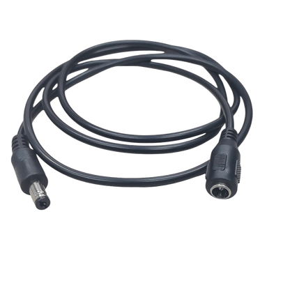 Cable con Conector Macho  ahembra (Pigtail) | Forro negro |  Alimentación para Vcc | Polarizado | Largo 1 metro | Calibre 22AWG.