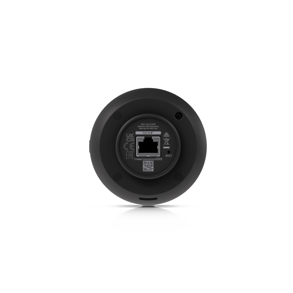 UniFi Protect AI DSLR – Cámara 4K PoE+ para Interior/Exterior con Sensor de Alta Sensibilidad, Lente Fija Gran Angular de 17 mm y Analítica Avanzada por IA