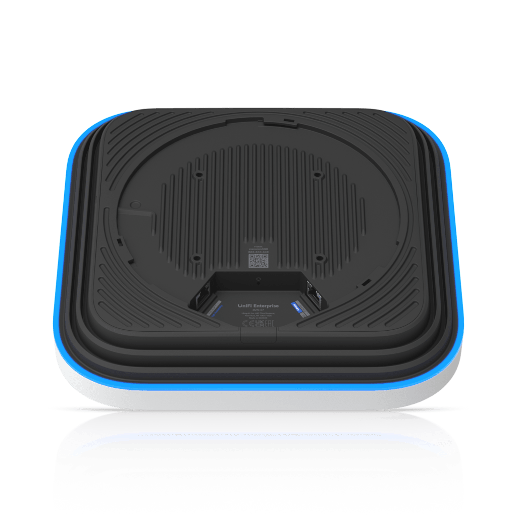 UniFi Enterprise Access Point E7, WiFi 7, 2.4/5/6GHz, 10 Cadenas Espaciales, Analizador Espectral en Tiempo Real, Hasta 1000 Dispositivos, (1) Puerto 10G RJ45 y (1) Puerto 1G RJ45 para Alta Disponibilidad de Energía y Datos