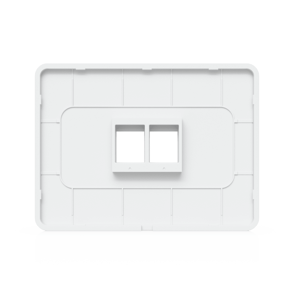 Placa de Pared Horizontal Universal para Keystone de 2 Puertos con Cubierta Pintable, Acabado Personalizable, Paquete con 4 Piezas