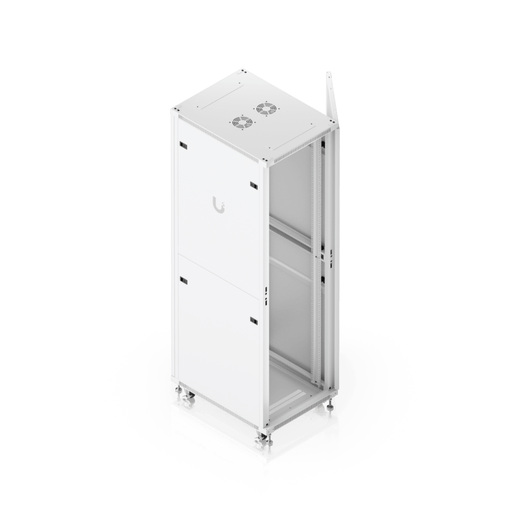 UACC Rack Cabinet 42U (600 × 800 mm) – Gabinete de Piso Totalmente Ensamblado con Ventiladores Integrados, Paneles Removibles, Ruedas con Seguro y Puerta Frontal Perforada para Óptimo Flujo de Aire