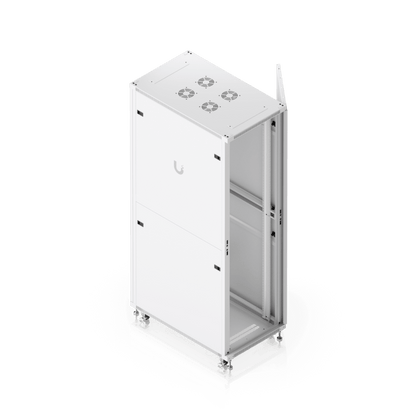 UACC Rack Cabinet 42U (600 × 1000 mm) – Gabinete de Piso Totalmente Ensamblado con Ventiladores Integrados, Paneles Removibles, Ruedas con Seguro y Puerta Frontal Perforada para Óptimo Flujo de Aire