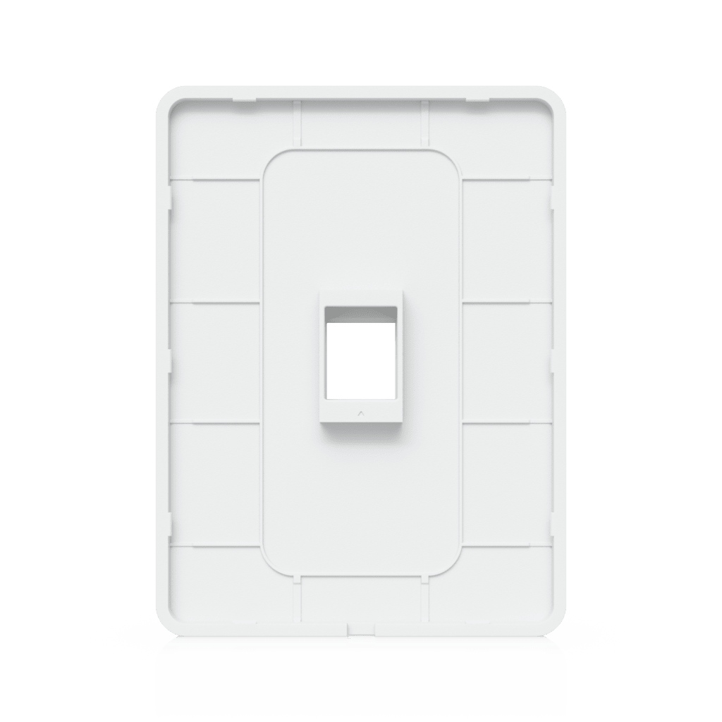 Placa de Pared Vertical Universal para Keystone de 1 Puerto con Cubierta Pintable, Acabado Personalizable, Paquete con 4 Piezas