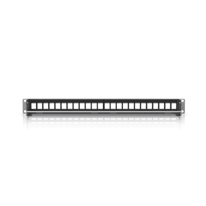 UACC Rack Patch Panel Blank 24 Puertos - Panel Patch Keystone 1U con Barra de Gestión de Cables y Estética Uniforme