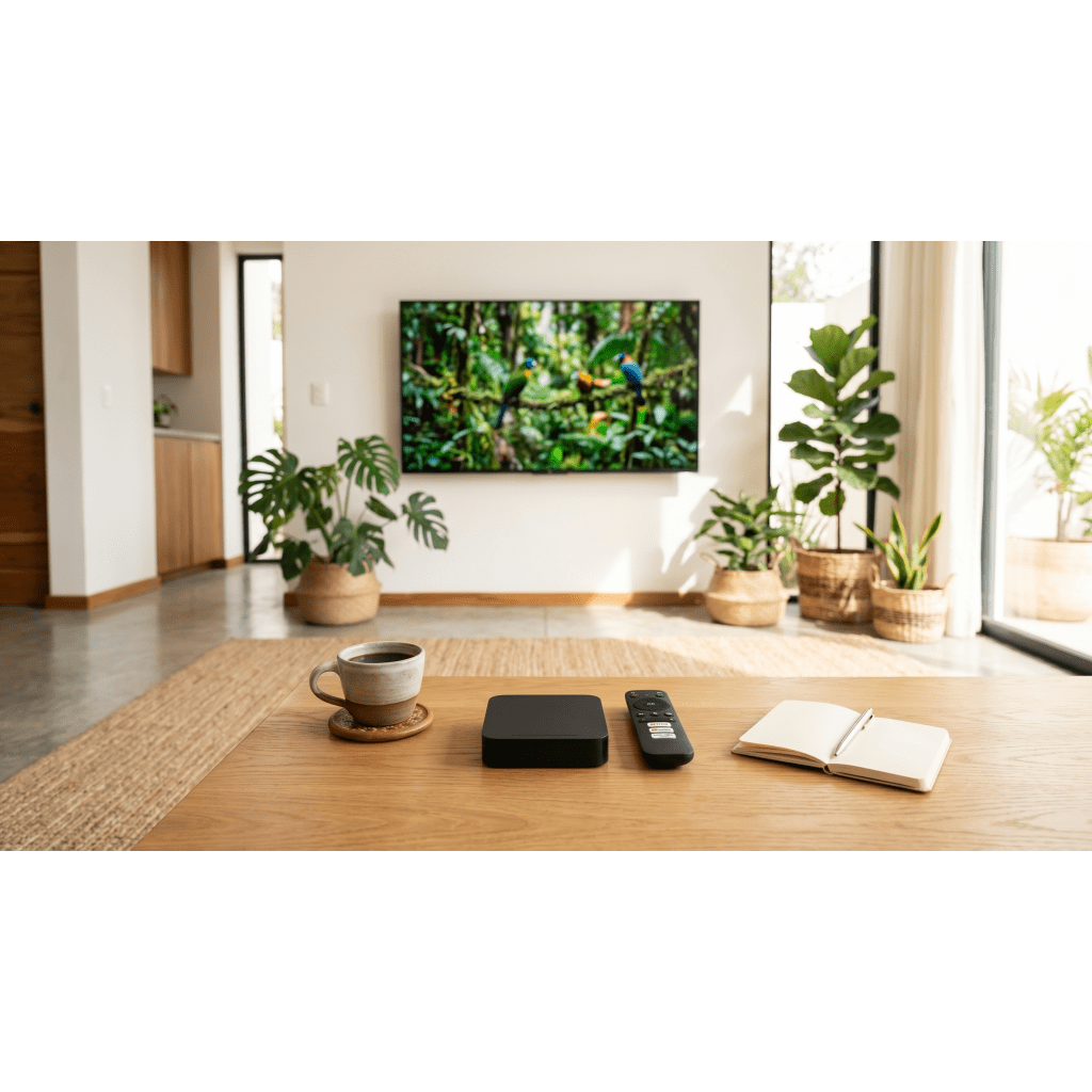 STB 4K Android con Google TV / Alto Rendimiento / Conexión Wi-Fi y por Cable / Control Remoto Bluetooth / Salida HDMI / Software de Gestion para ISP´s