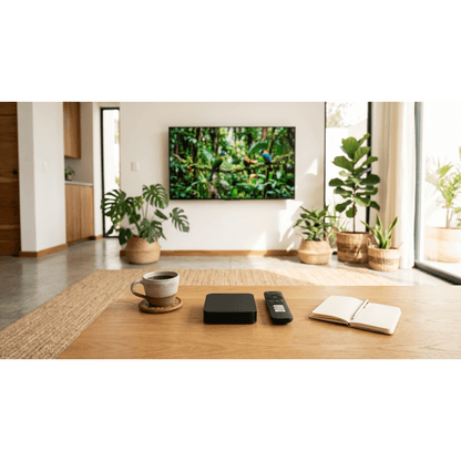 STB 4K Android con Google TV / Alto Rendimiento / Conexión Wi-Fi y por Cable / Control Remoto Bluetooth / Salida HDMI / Software de Gestion para ISP´s
