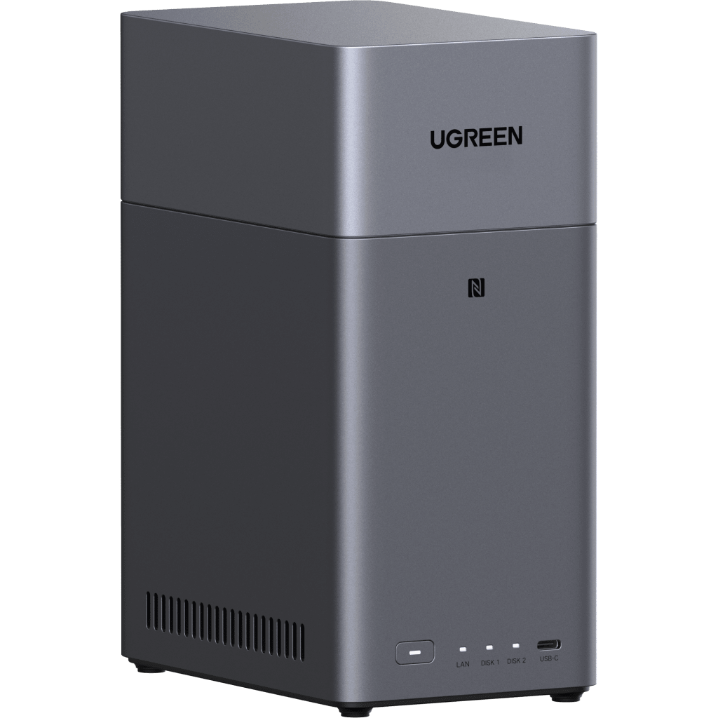 NAS UGREEN NASync DH2300 / Procesador RK3576 / 4GB  / 32GB eMMC / 2 Bahías SATA / JBOD-Basic-RAID 0-RAID 1 / Puerto HDMI 4K / 1 GbE / USB 3.2 Gen 1 Type-C / Detección NFC