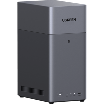 NAS UGREEN NASync DH2300 / Procesador RK3576 / 4GB  / 32GB eMMC / 2 Bahías SATA / JBOD-Basic-RAID 0-RAID 1 / Puerto HDMI 4K / 1 GbE / USB 3.2 Gen 1 Type-C / Detección NFC