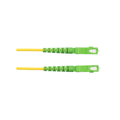 Jumper de Fibra Optica Monomodo 9/125 OS2, SC/APC-SC/APC Simplex, OFNR (Riser), Color Amarillo, 5 Metros (16.40 Pies)