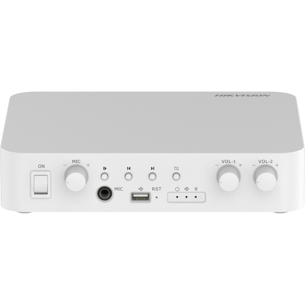 Amplificador | Bluetooth | 2 Canales | 40 W por Canal | 100V | Hik-Connect | Una Zona | Musica Ambiental