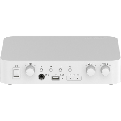 Amplificador | Bluetooth | 2 Canales | 40 W por Canal | 100V | Hik-Connect | Una Zona | Musica Ambiental