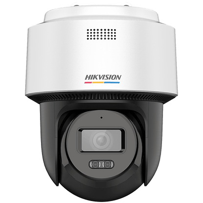 [ColorVu + Dual Light] Cámara Exterior PT TurboHD 3K  / Audio Bidireccional y Sirena / Luz Blanca 40 m / IP66 / -30°C a 60°C / Material Plástico