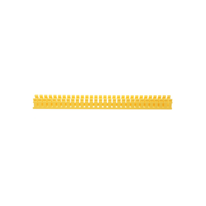 Canaleta Ranurada de PVC sin Tapa, Tipo H (Tapa Abisagrada), 2 in de Ancho, 2 in de Alto y 3048 mm de Largo, Color Amarillo