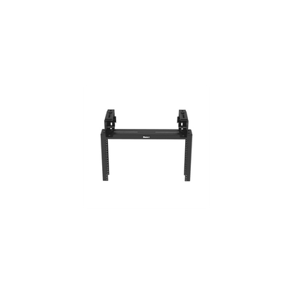 Rack de Distribución Aéreo de 2 Postes PanZone®, Rieles Roscados #12-24, de 6 UR, Color Negro