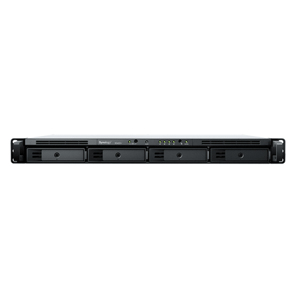 NAS RackStation RS822+ | 4 Bahías | 1U | AMD Ryzen V1500B | 32 GB DDR4 ECC | 4 Puertos 1GbE | Expansión PCIe | Compatible con SSD NVMe | Sistema Operativo Synology DSM.
