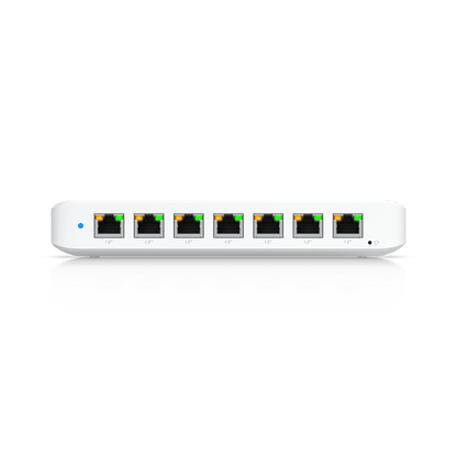USW Ultra Switch de 8 Puertos GbE (7 Puertos PoE+ y 1 Puerto Entrada PoE++) con Opciones de Montaje Versátiles