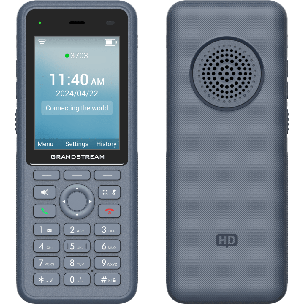 Teléfono IP Wi-Fi Inalámbrico WP836 / Wi-Fi 6 Doble Banda / IP69K Resistente a Exteriores / Batería 3000 mAh / 4 Conferencias / Bluetooth Integrado / USB Tipo C / Compatibilidad con Códec Opus HD
