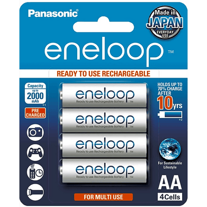 Batería Recargable AA 1.2V ENELOOP / Ni-HM / Paquete de 4 Baterías