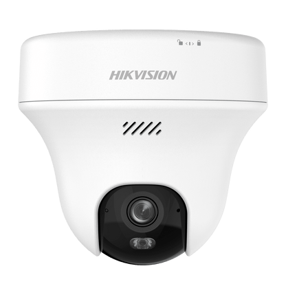 Turret PT IP 3 Megapixel (2K) Megapixel / Lente 2.8 mm / Dual Light (10 mts IR + 10 mts Luz Blanca) / Wi-Fi 6 / Interior / ACUSENSE / dWDR  / H.265 / Audio Bidireccional (Micrófono y Bocina) / 5 VCD