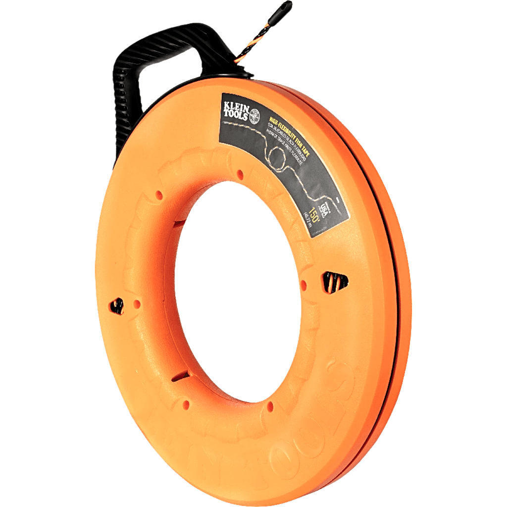Guía Jalacables de Poliéster / 45,7 m (150 ft) × 4,8 mm (1/4") / Triple Trenzado / Alta Flexibilidad / Baja Fricción / Ojal de Nylon / Naranja/Negro