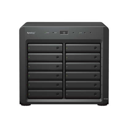 Unidad de Expansión Synology DX1222 | 12 Bahías para HDD/SSD SATA 3.5" o 2.5" | Intercambio en Caliente | Puerto Mini-SAS HD | Garantía de 5 Años.