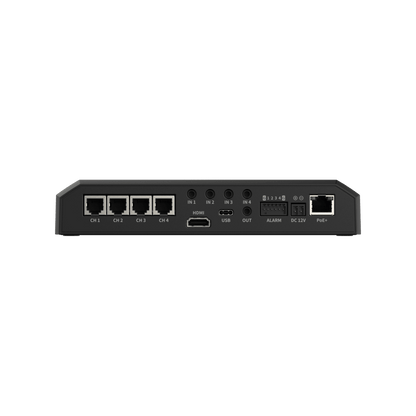 Modulo para camaras pinhole lentes remotos AI 4 Canales 2MP / Análisis Inteligente IVA / WiseStream AI / 4 Entradas Audio / PoE+ / Secure Element FIPS 140-3