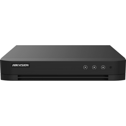 DVR 8 Canales TURBOHD + 8 Canales IP / 8 Megapixel (4K) / Audio Bidireccional / ACUSENSE / 1 Bahía de Disco Duro / Salida de Video en Full HD / H.265+