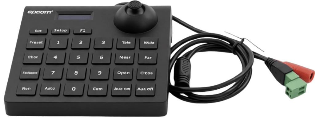 Mini Teclado controlador PTZ con pantalla LCD y joystick altamente resistente