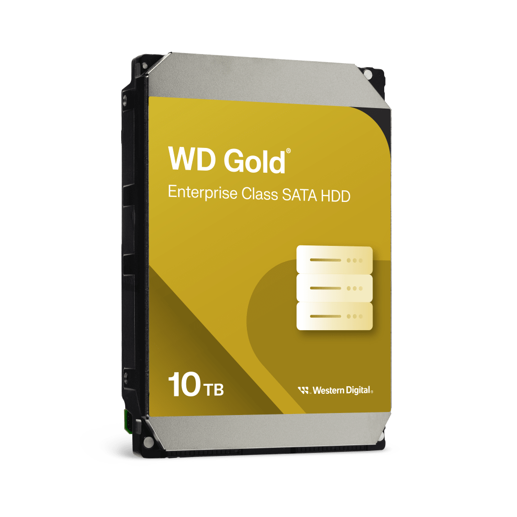 Disco Duro Empresarial WD Gold / SATA 6 Gb/s / 10 TB / 7200 RPM / Tecnología HelioSeal / ArmorCache / 5 Años Garantía / 2.5M Horas MTBF