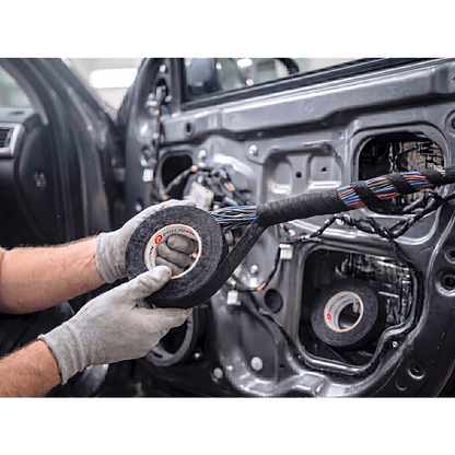 Cinta Automotriz de Fieltro PET / Aplicaciones de protección mecánica avanzada y reducción de vibraciones en cableado / Color Negro