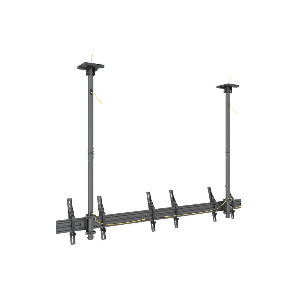 Soporte Mural Triple LCM3x1U / Pantallas 32"-65" / Carga 30 kg (66 lbs) por Pantalla / VESA 100x100-600x400 mm / Ajuste Inclinación 0°-15° / Montaje Techo
