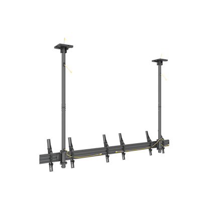 Soporte Mural Triple LCM3x1U / Pantallas 32"-65" / Carga 30 kg (66 lbs) por Pantalla / VESA 100x100-600x400 mm / Ajuste Inclinación 0°-15° / Montaje Techo