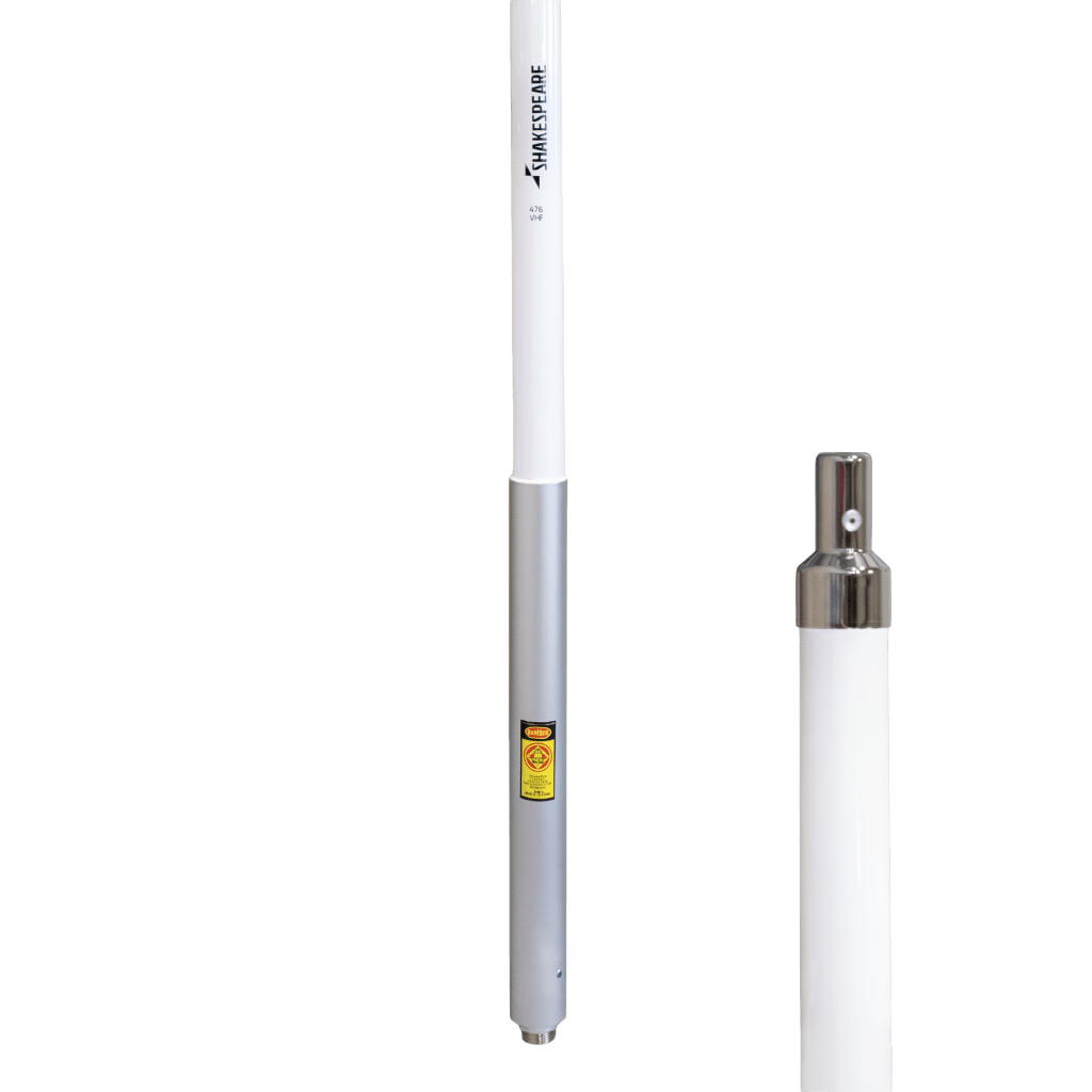 Antena marina VHF Base / Ganancia de 10 dB / Potencia de Entrada de 350 watts / Conector PL-259 macho