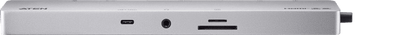 Dock Multipuerto USB-C | 11 en 1 | 8K Single o Dual 4K | PD 100W | USB 3.2 Gen 1 | Ethernet Gigabit | SD MicroSD | Aluminio